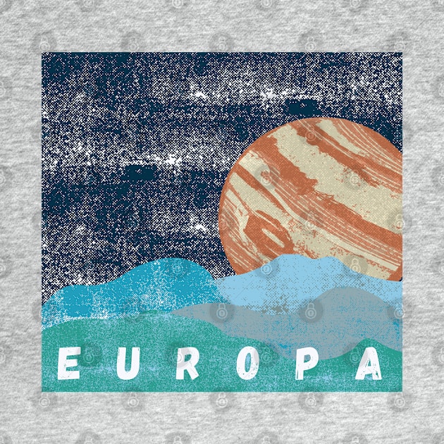 Europa Jupiter Moon by High Altitude